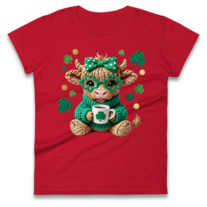 Cute Cow St Patrick Ladies T Shirt
