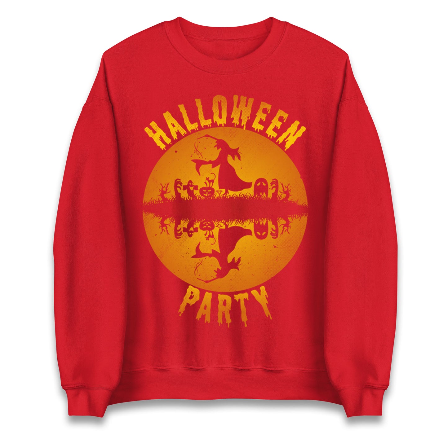 Scary Witch Halloween Party Sweatshirt
