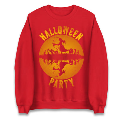 Scary Witch Halloween Party Sweatshirt
