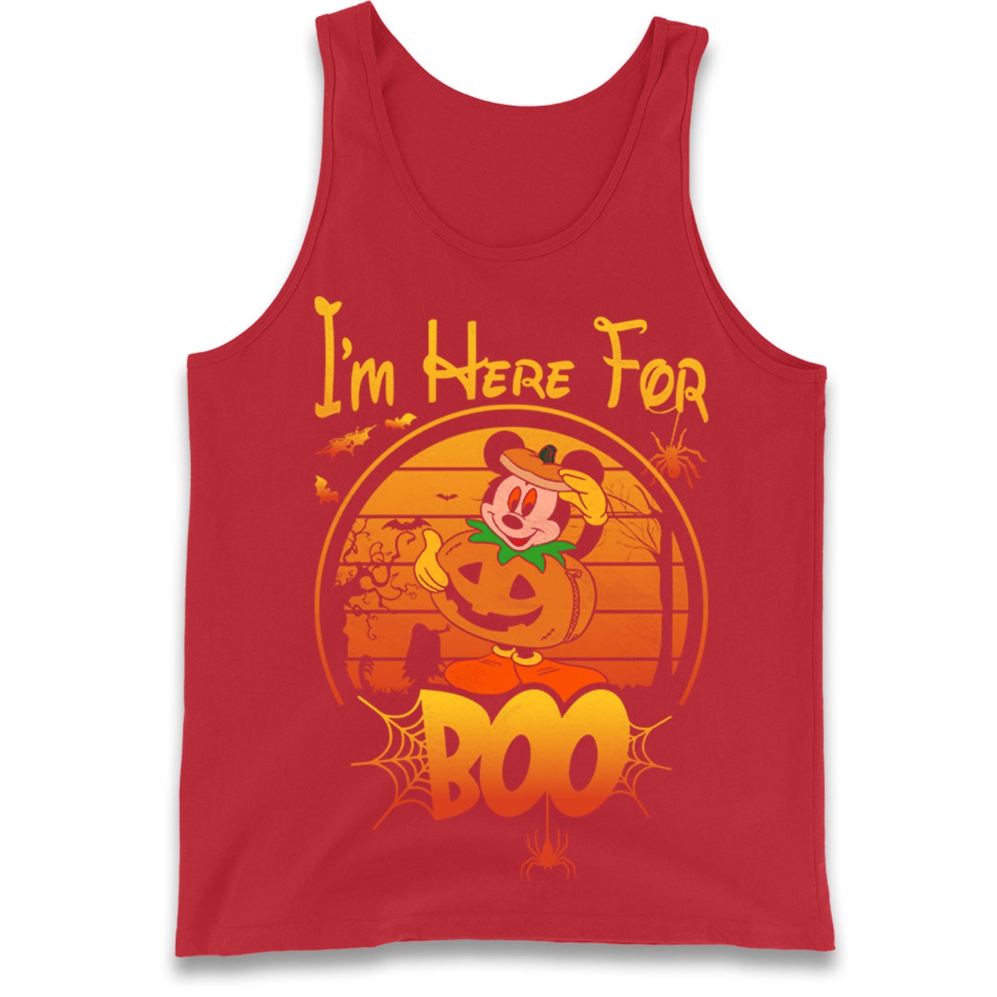 Mickey Mouse Im Here For Boo Tank Top
