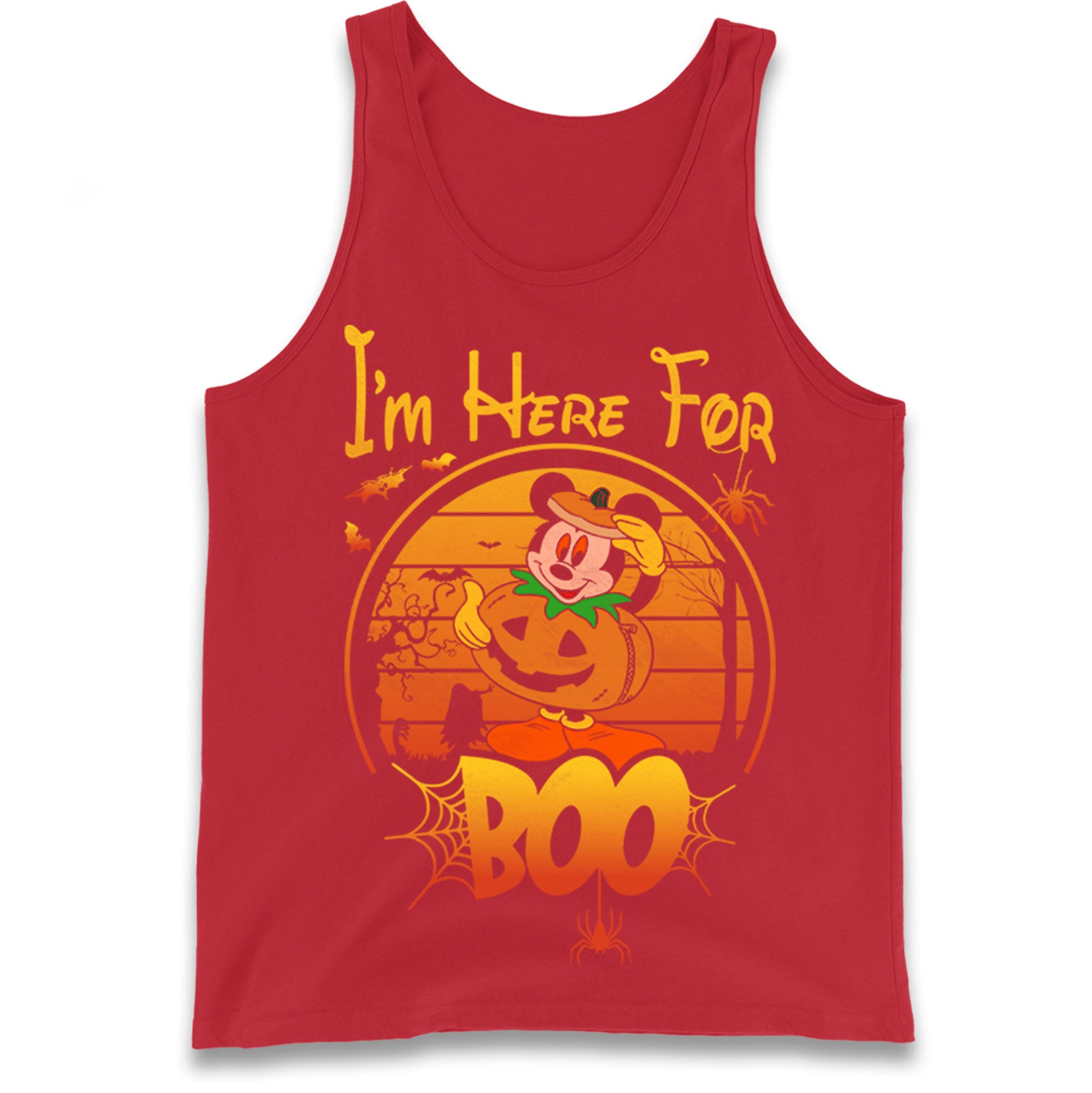Mickey Mouse Im Here For Boo Tank Top
