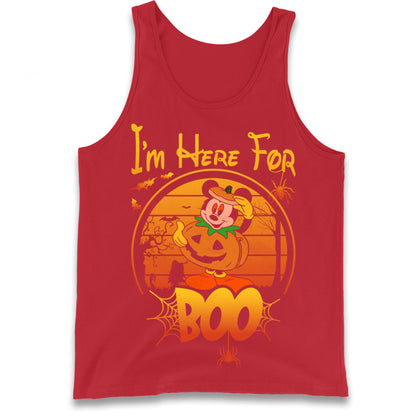 Mickey Mouse Im Here For Boo Tank Top
