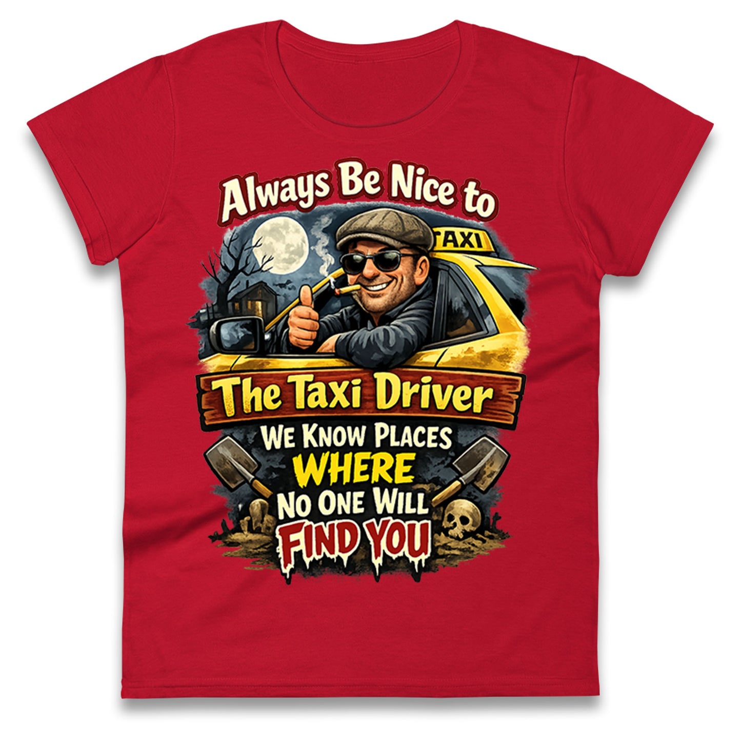 Taxi Driver Ladies T Shirt