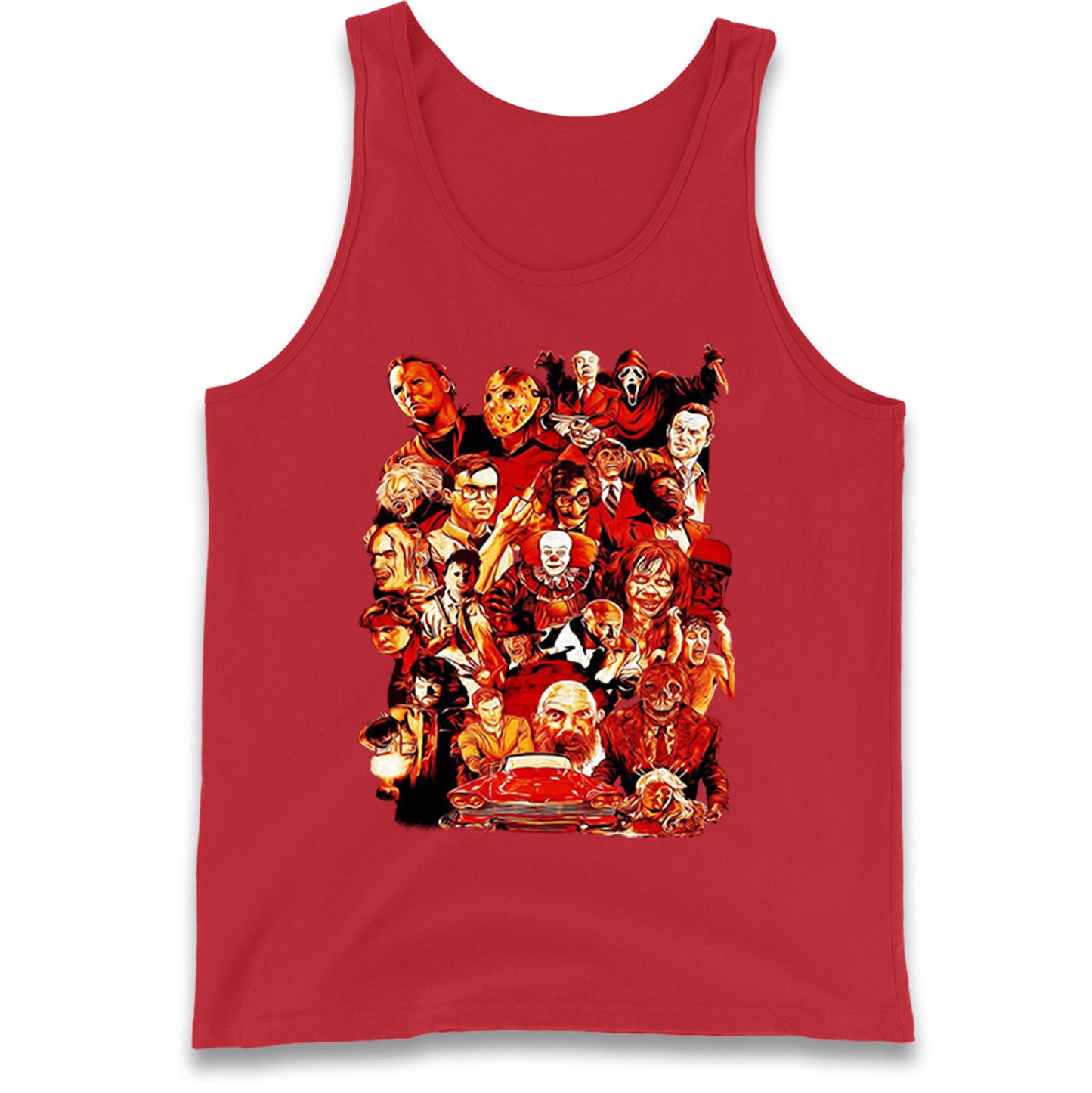 Horror Characters Halloween Tank Top