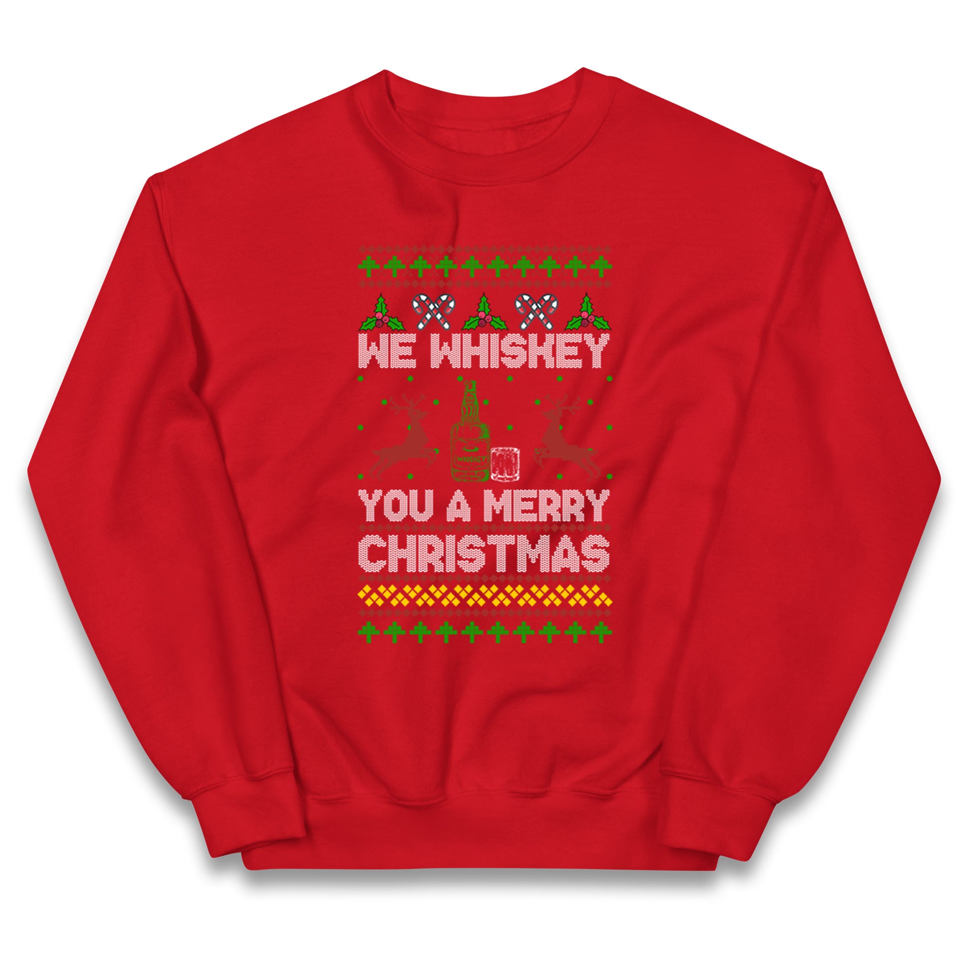 whisky Christmas Kids Jumper