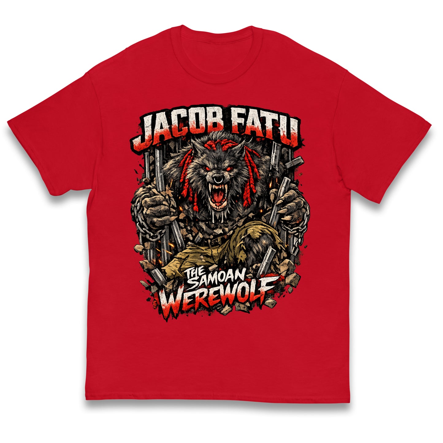 Jacob Fatu The Samoan Werewolf Kids T Shirt