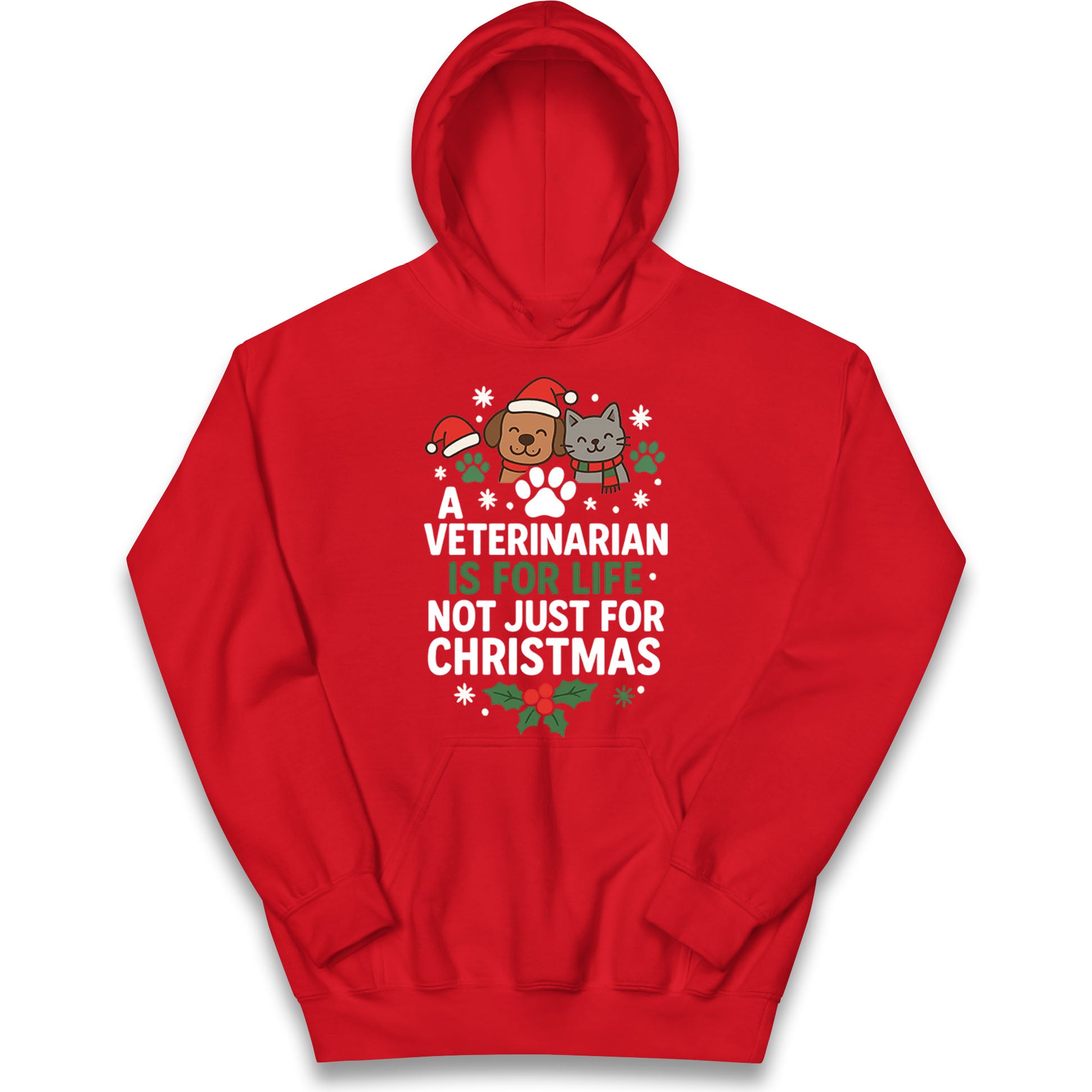 Veterinarian Christmas Kids Hoodie
