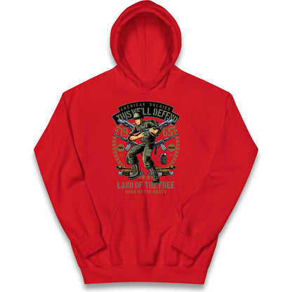 American Soldier Kids Hoodie