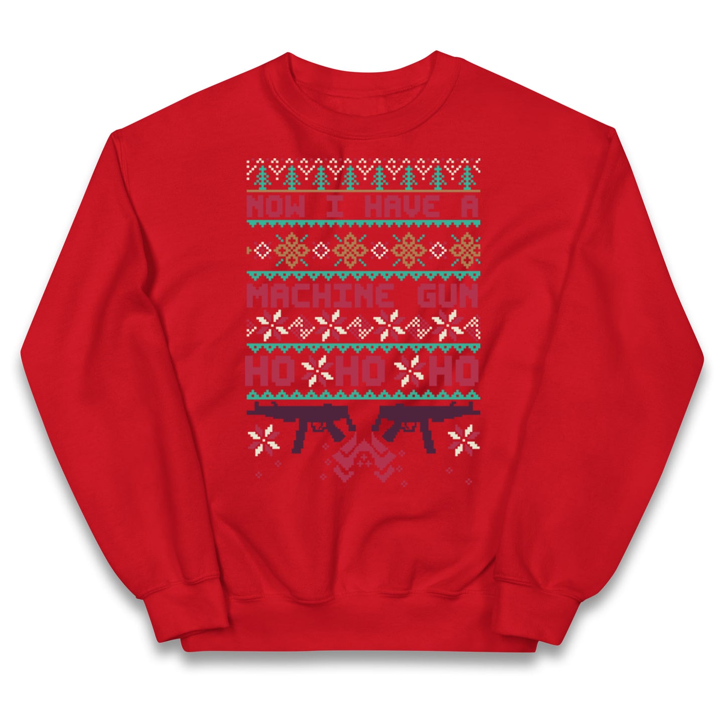Now I Have A Machine Gun Christmas Kids Jumper