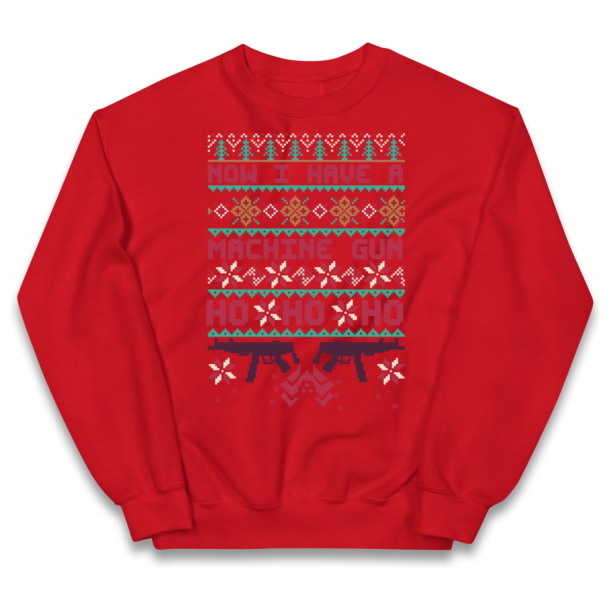 Now I Have A Machine Gun Christmas Kids Jumper