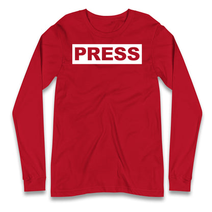 PRESS Palestine Inspired By Journalist Motaz Azaiza Longsleeve T Shirt