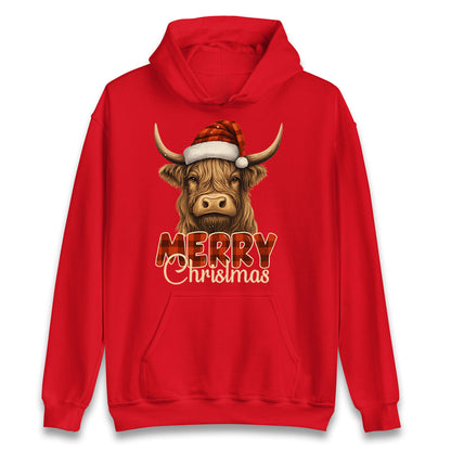 Highland Cow Christmas Hoodie