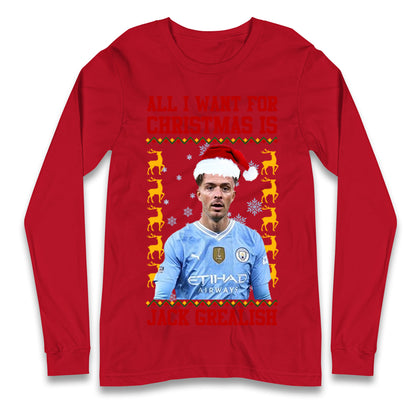 Jack Grealish Christmas Long Sleeve T Shirt