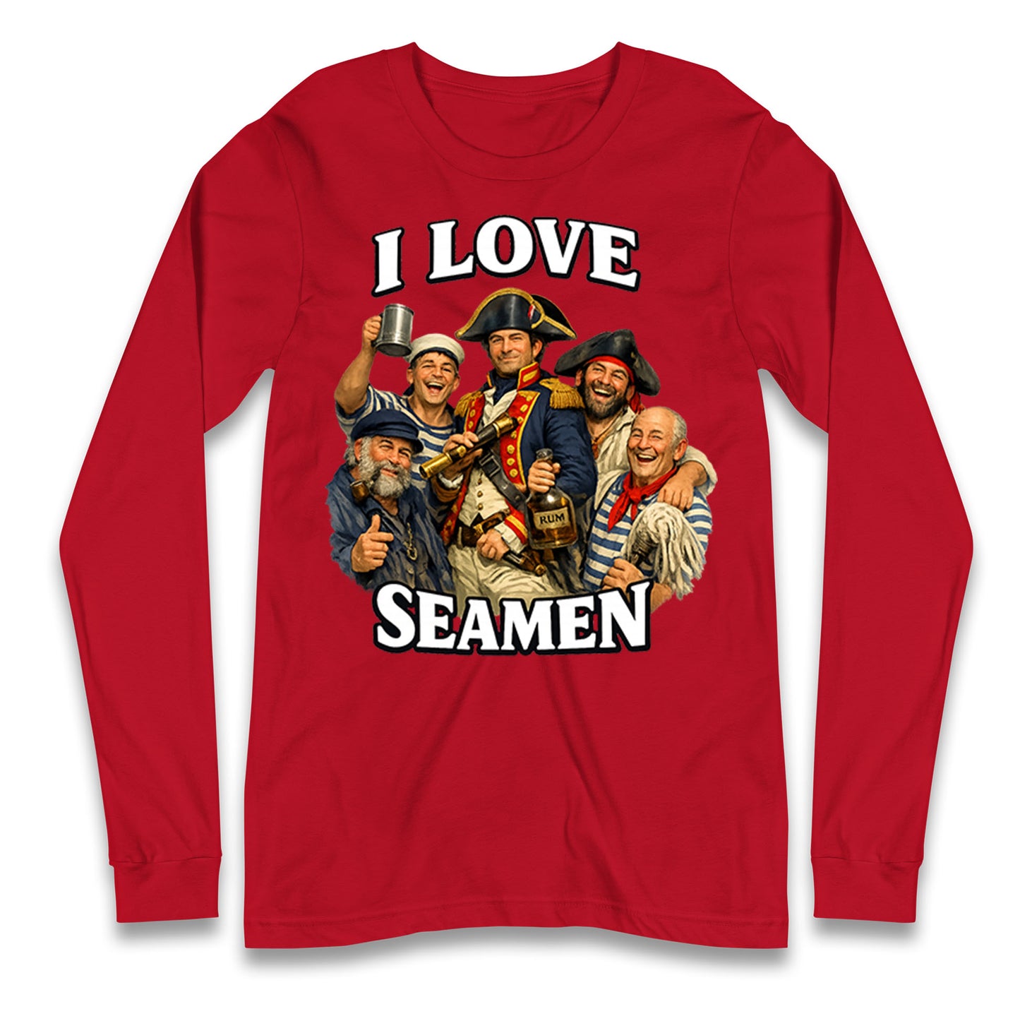 I Love Seamen Funny Cringe Meme Offensive  Longsleeve T Shirt