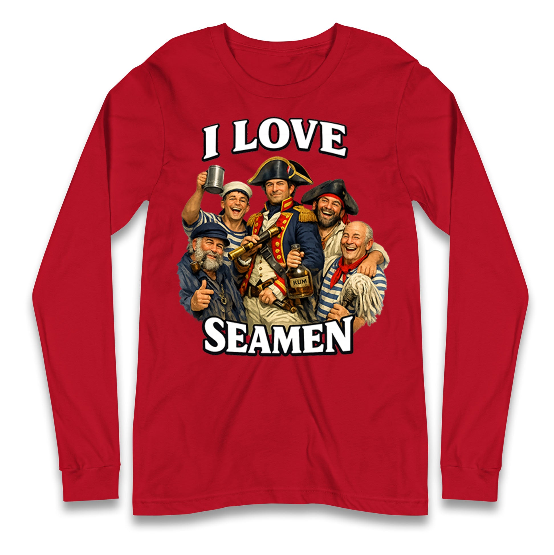 I Love Seamen Funny Cringe Meme Offensive  Longsleeve T Shirt
