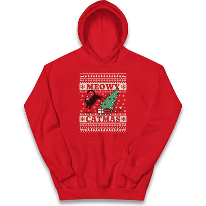 Christmas Cat Kids Hoodie