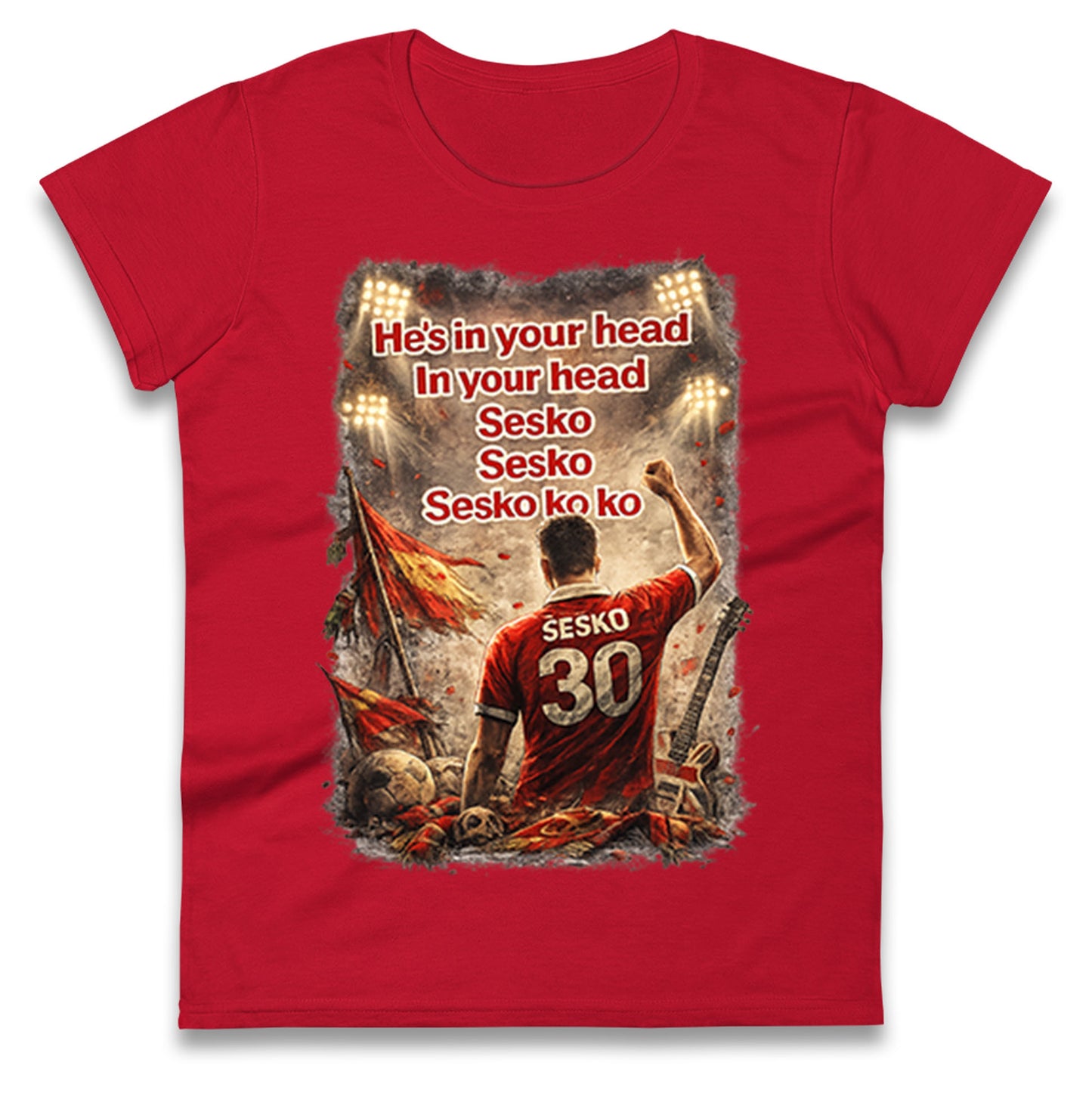 He's in Your Head in Your Head Sesko Sesko Sesko ko ko Ladies T Shirt