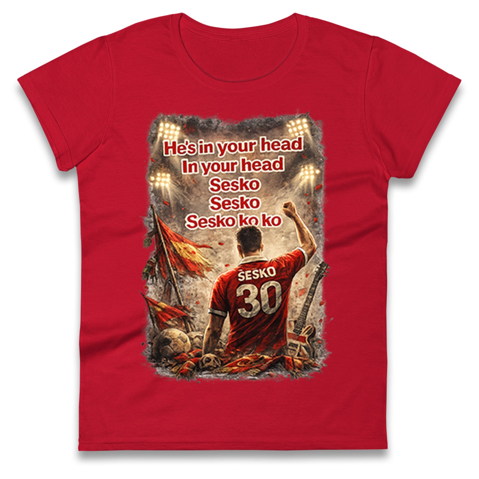He's in Your Head in Your Head Sesko Sesko Sesko ko ko Ladies T Shirt