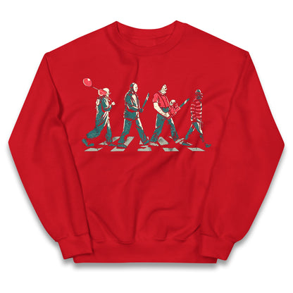 Horror Characters Friends Spoof Halloween Kids Jumper