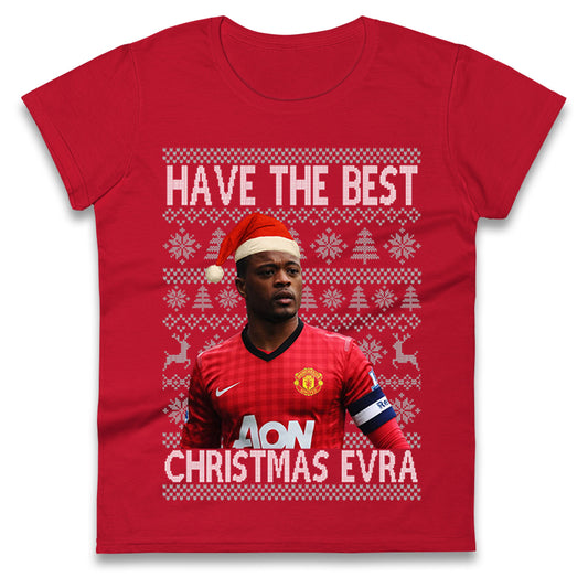 Man Utd Xmas Ladies T Shirt
