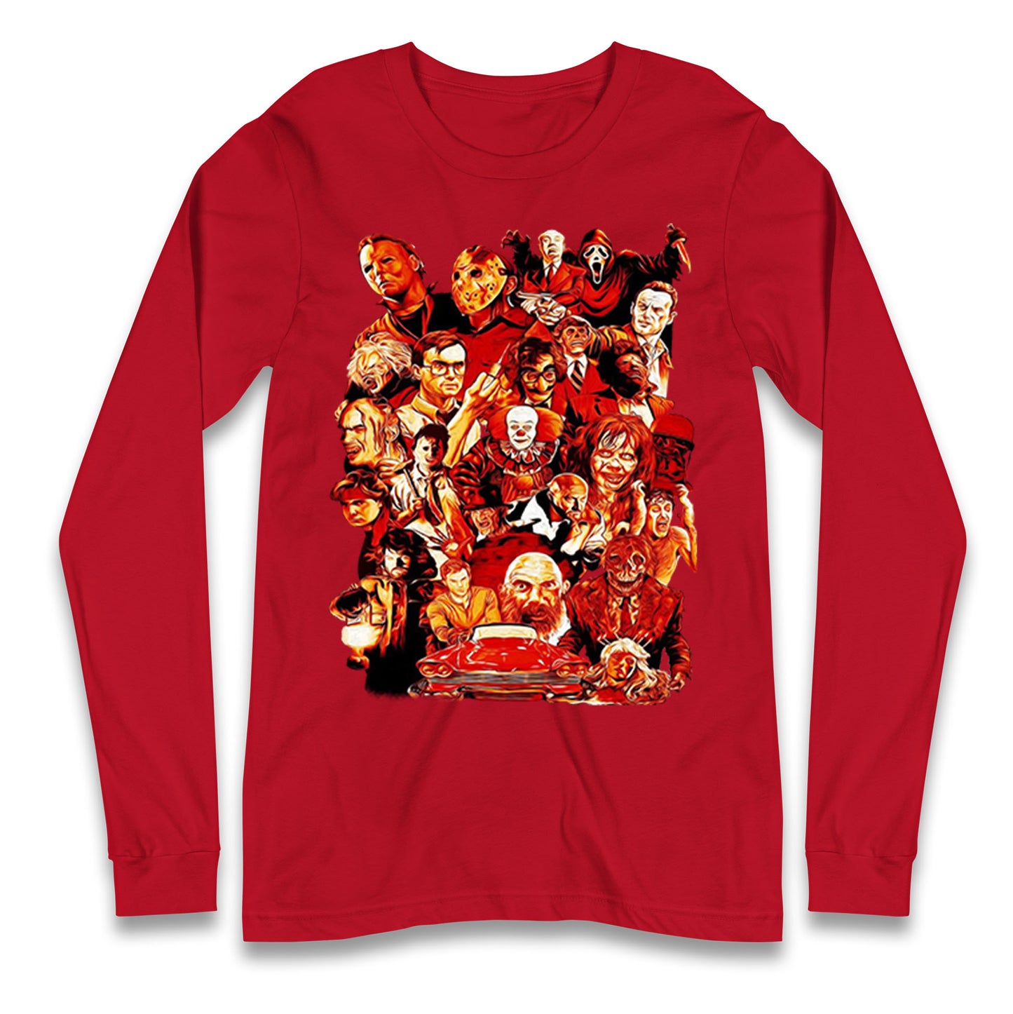 Horror Characters Halloween Long Sleeve T Shirt