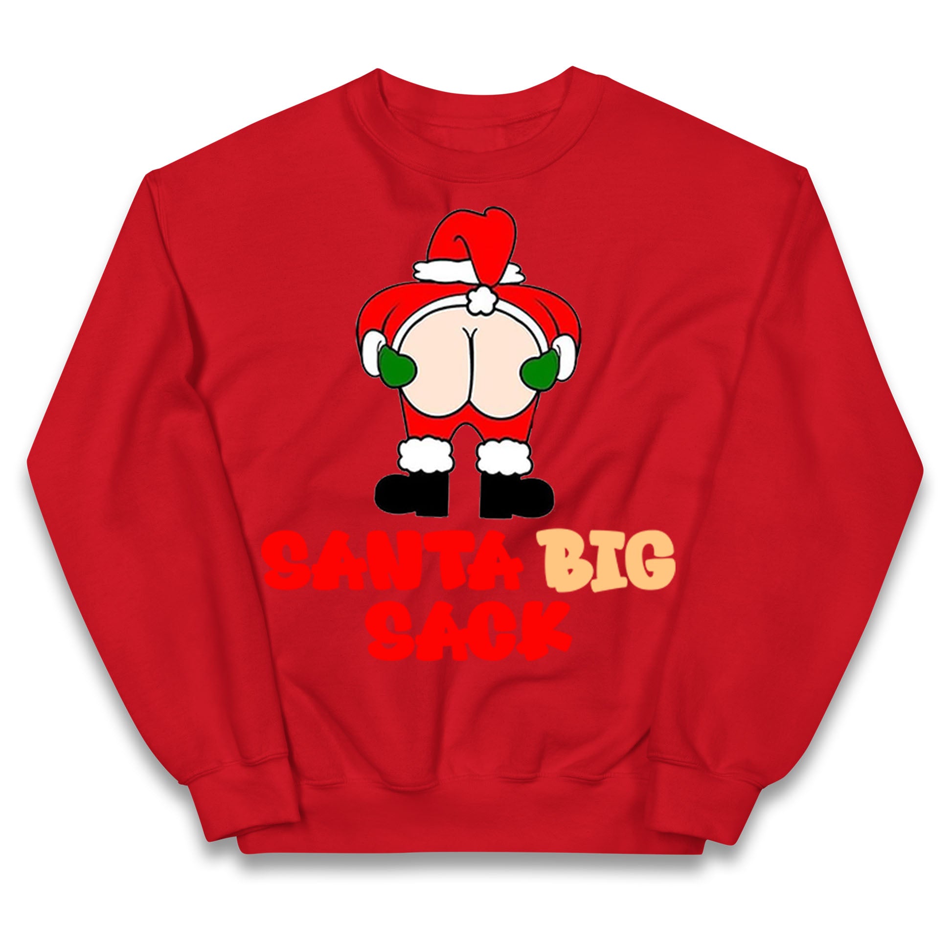 Christmas Santa Big Sack Funny Jumper