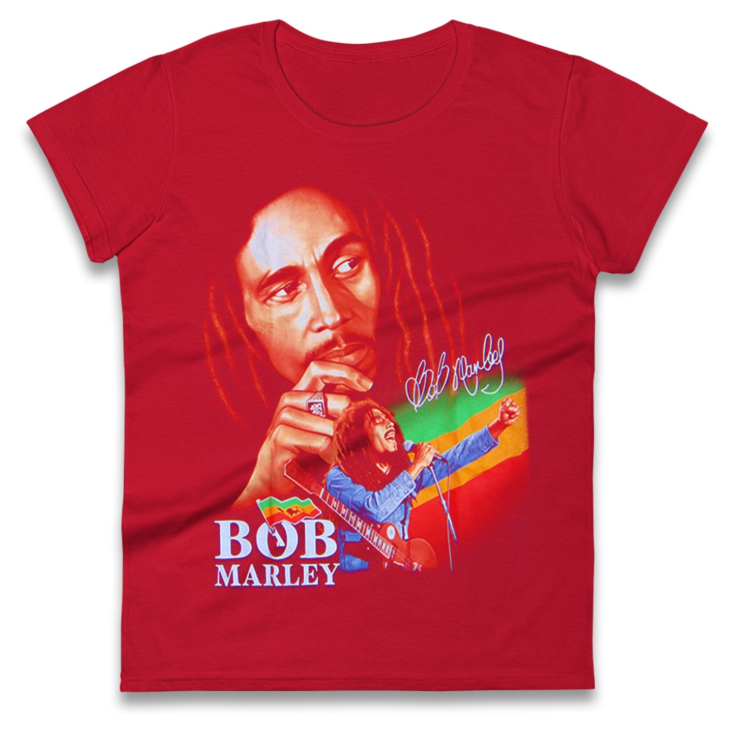 Bob Marley Iron Like A Lion Ladies T Shirt