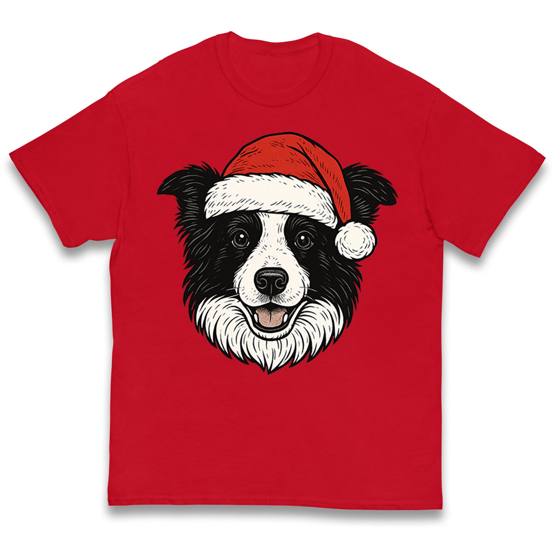 Border Collie Christmas Kids T Shirt