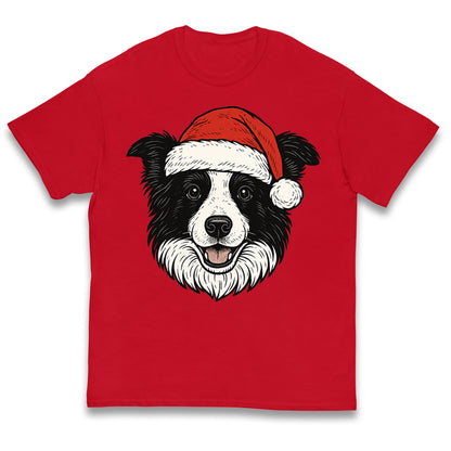 Border Collie Christmas Kids T Shirt