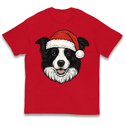 Border Collie Christmas Kids T Shirt
