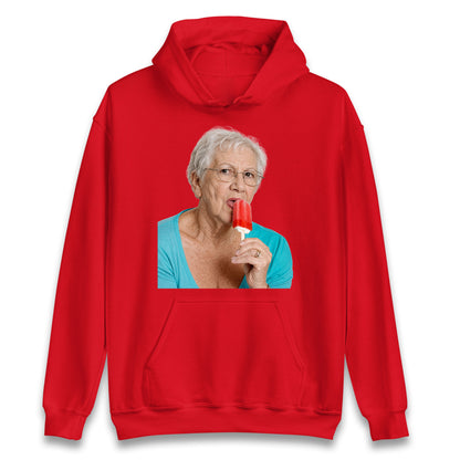 Grandma Licking Lollipop Seductively Hoodie
