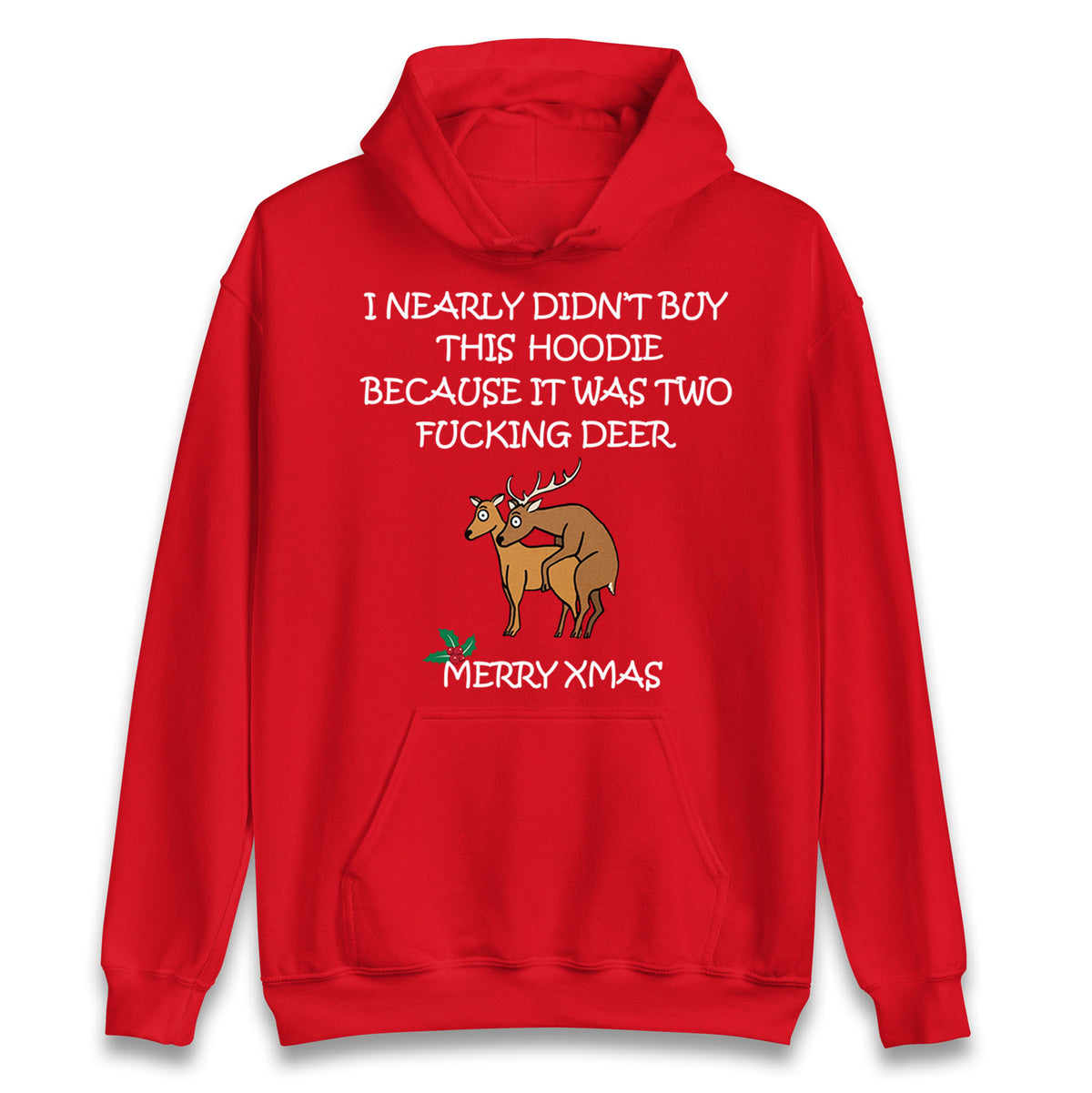 fucking deer christmas hoodie