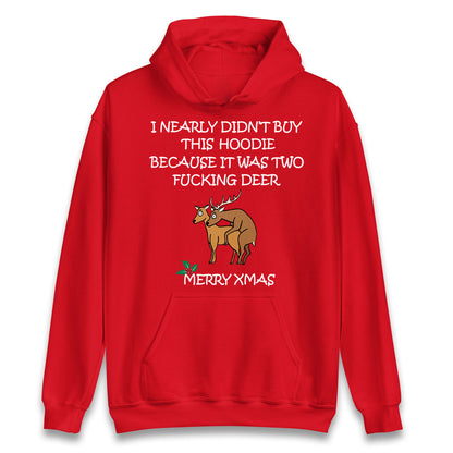 fucking deer christmas hoodie