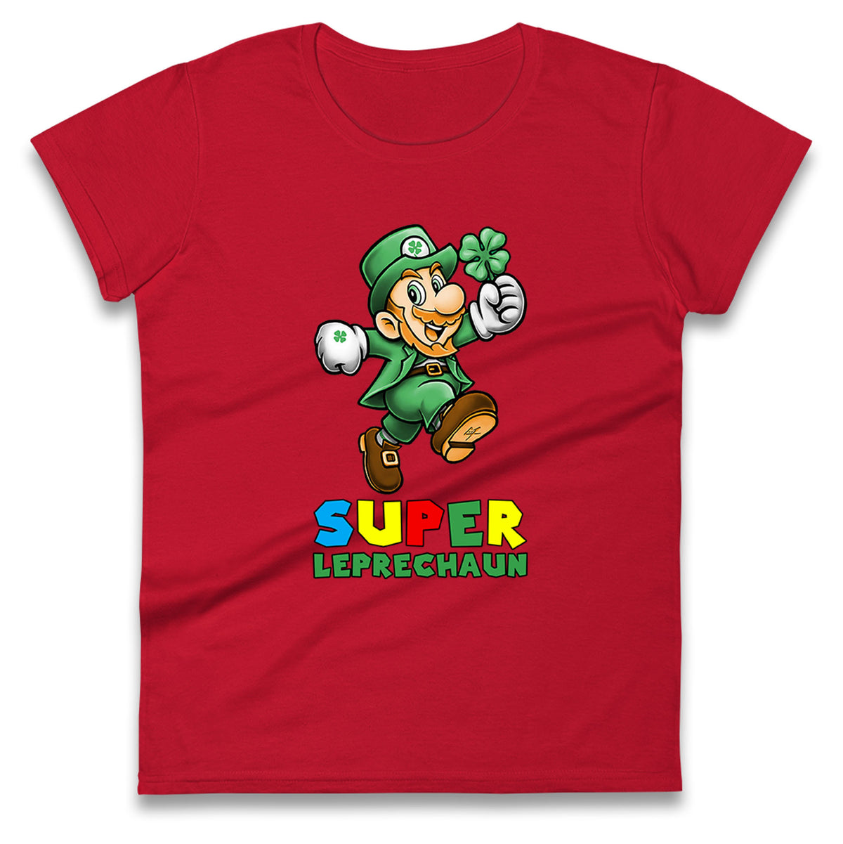 super leprechaun womens t shirt