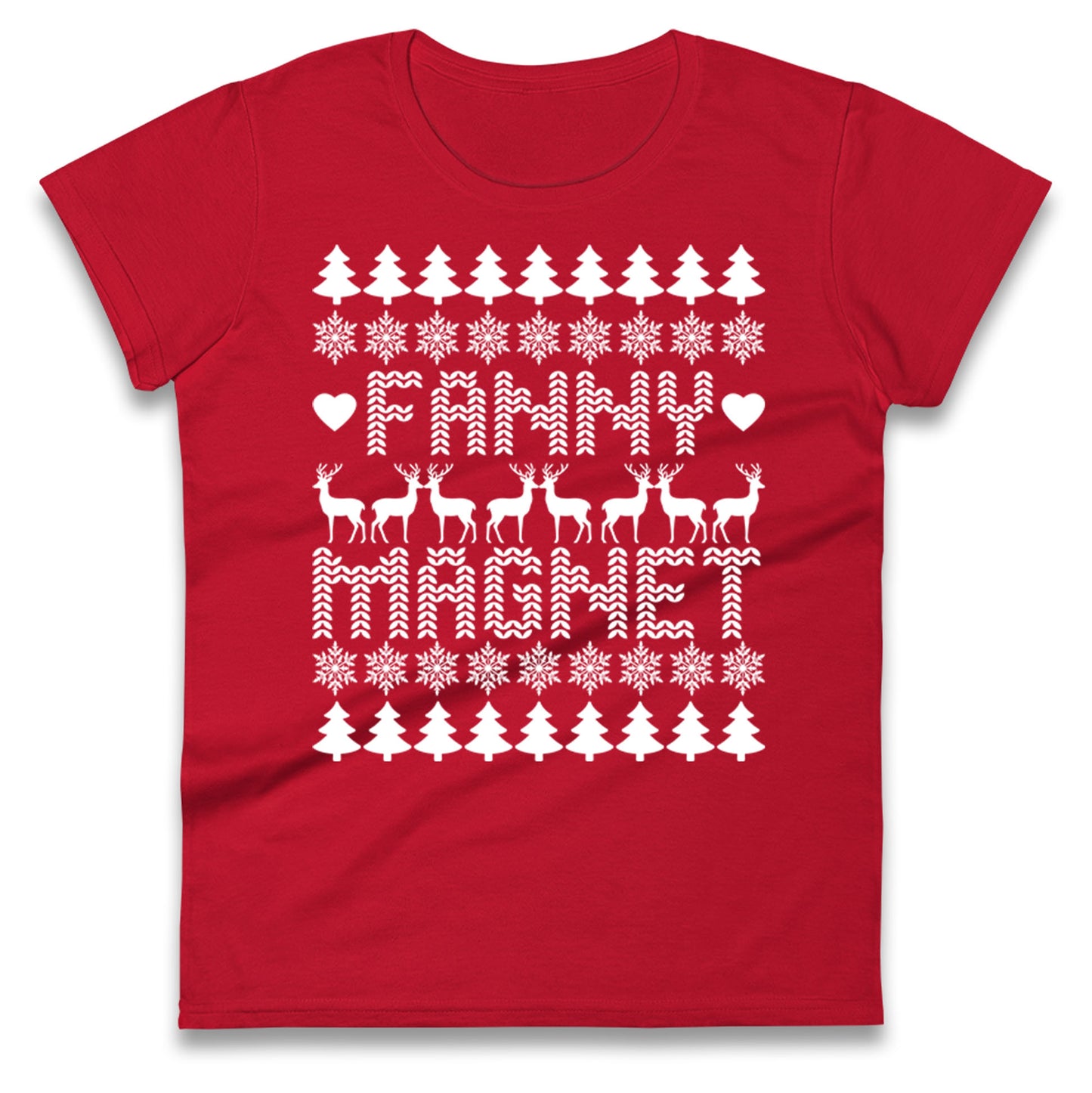 Fanny Magnet Christmas Ladies T Shirt 