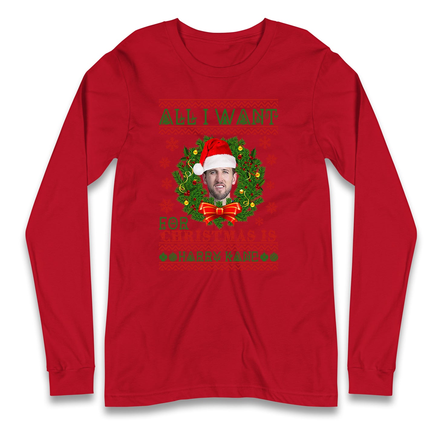 harry kane christmas long sleeve t shirt