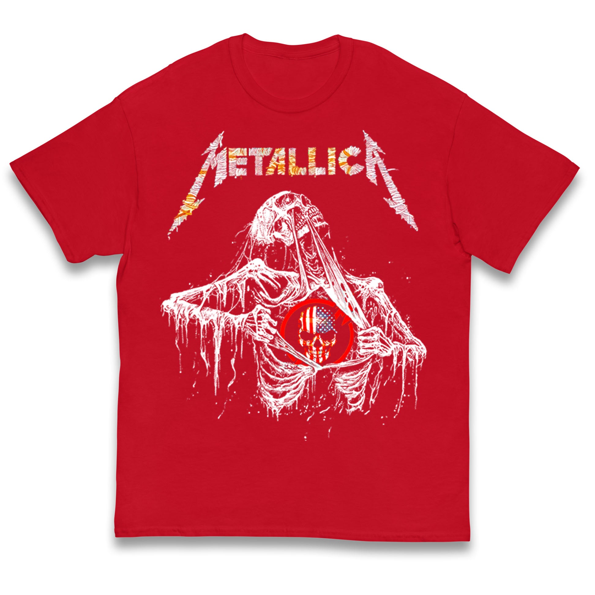 Metallica USA Skull Kids T Shirt