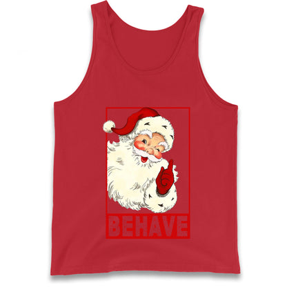 Santa Claus Behave Christmas Tank Top