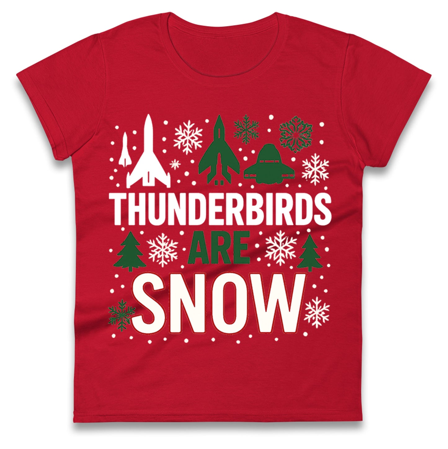Thunderbirds Christmas Ladies T Shirt