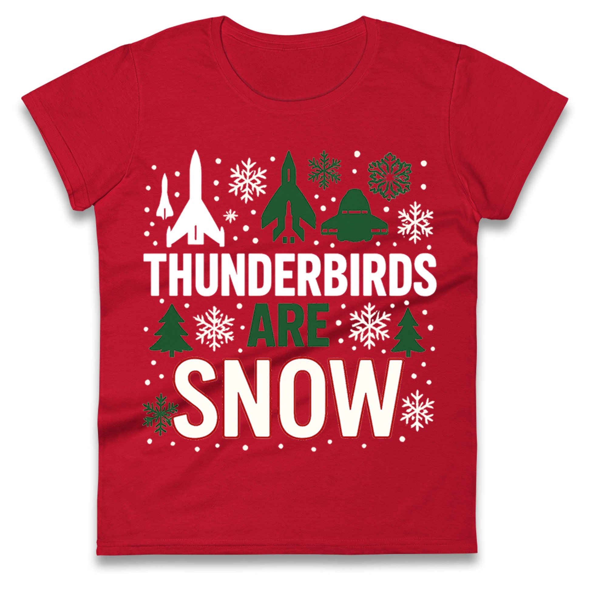 Thunderbirds Christmas Ladies T Shirt