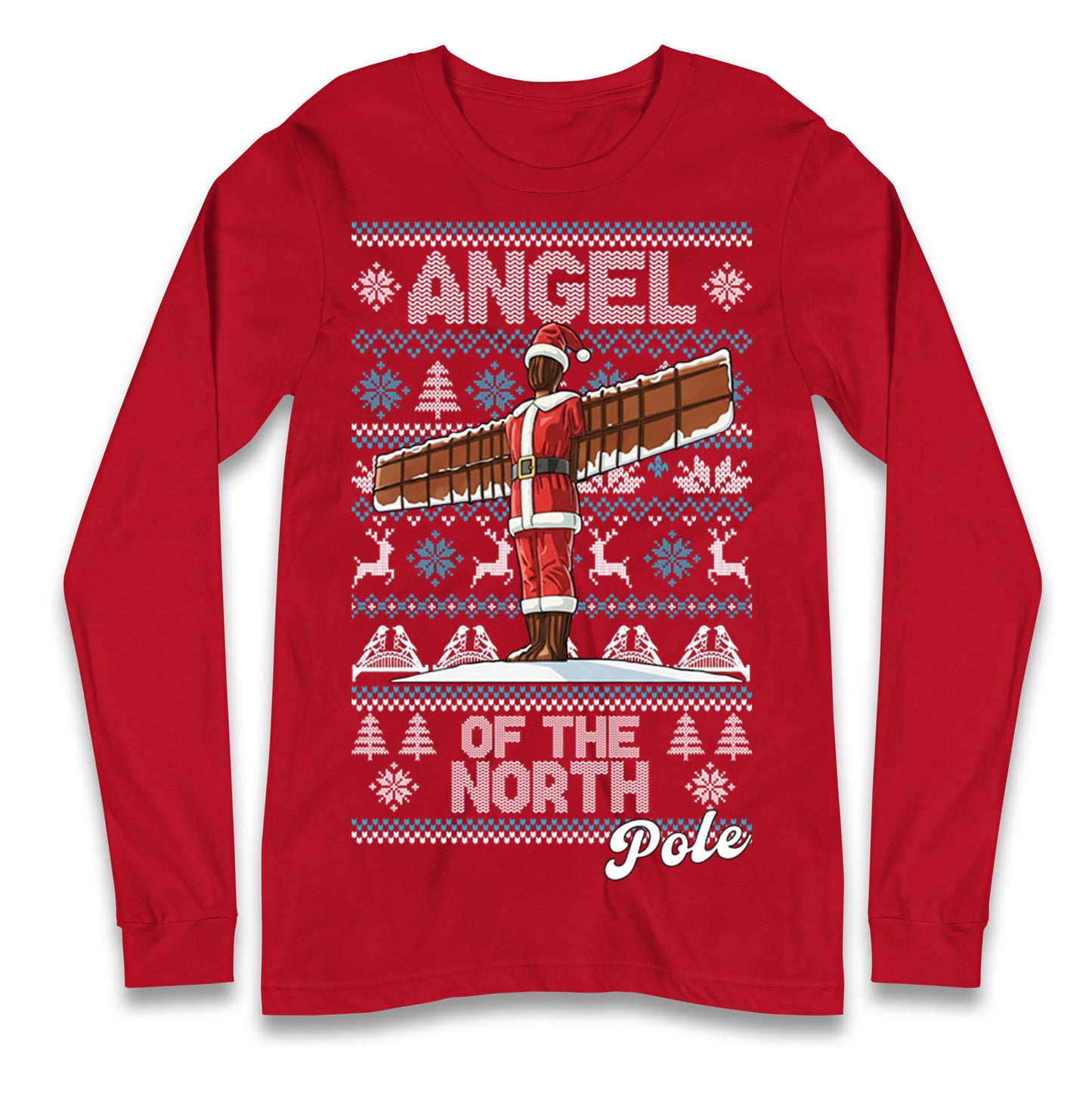 Angel Of The North Pole Christmas Longsleeve T Shirt