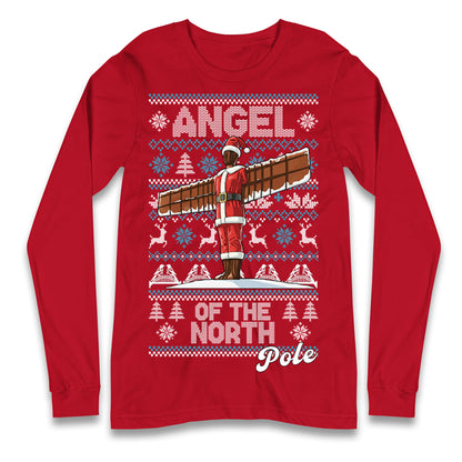 Angel Of The North Pole Christmas Longsleeve T Shirt