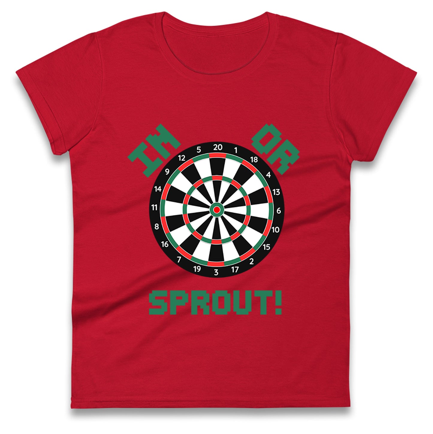 dartboard christmas womens t shirt