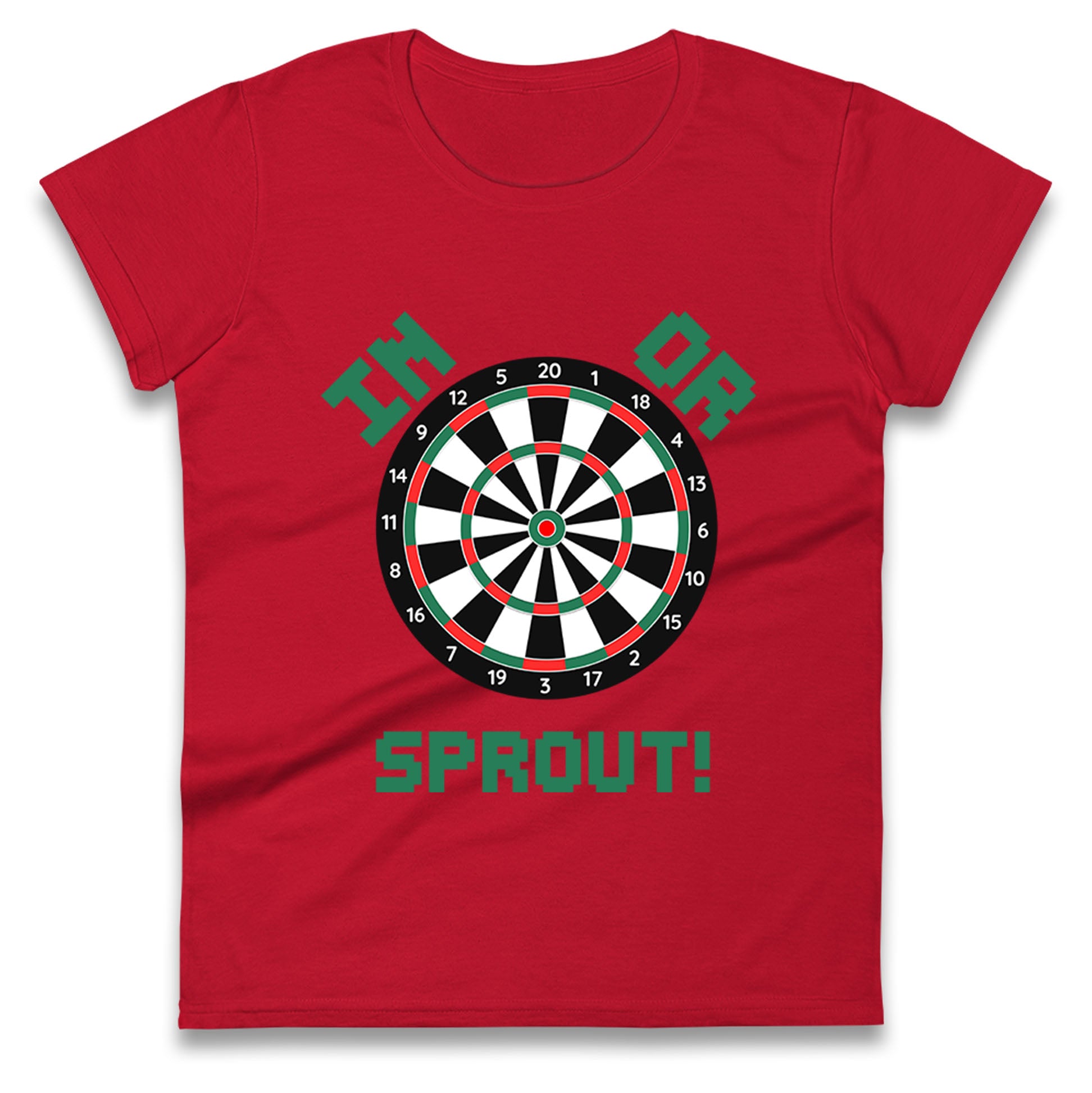 dartboard christmas womens t shirt