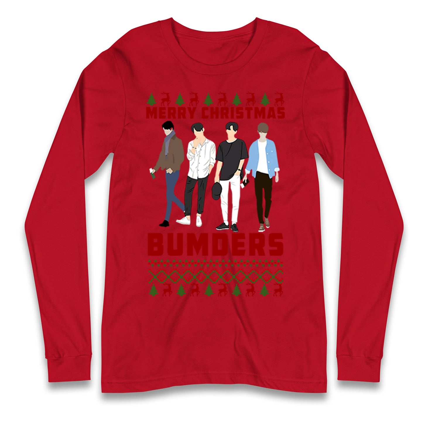 Merry Christmas Bumders The Inbetweeners Long Sleeve T Shirt