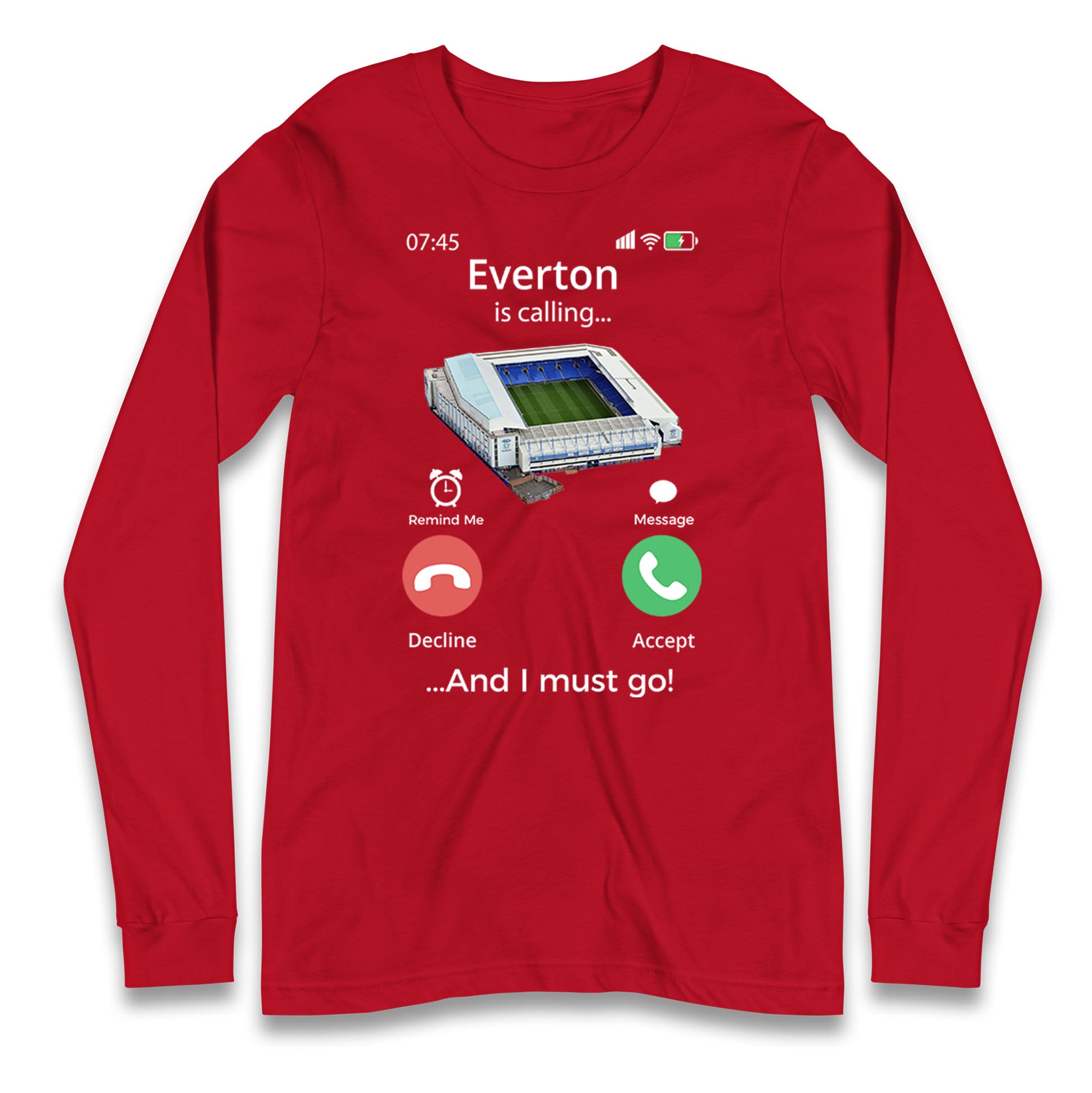 everton long sleeve jersey