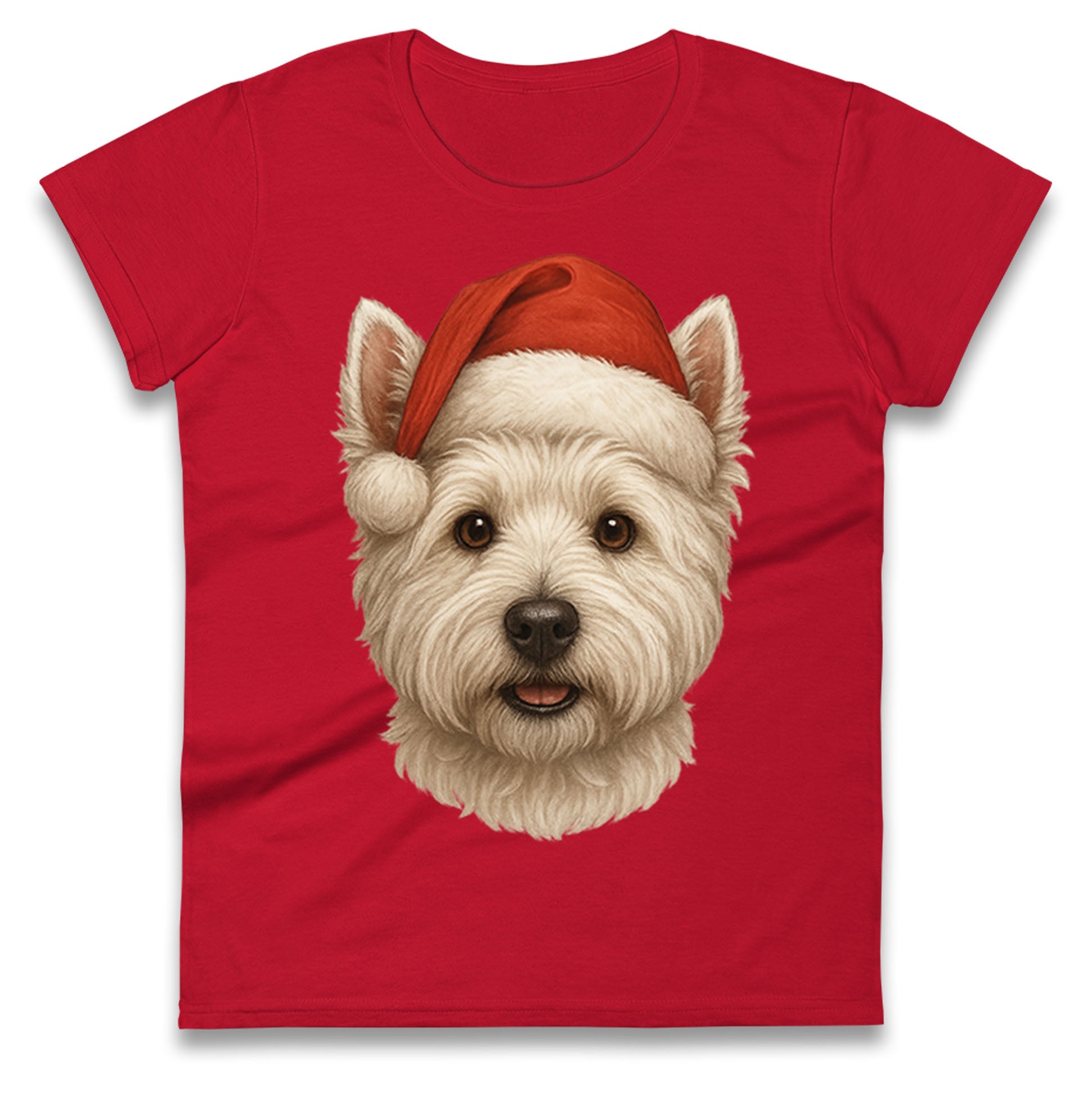 West Highland White Terrier Christmas Ladies T Shirt 
