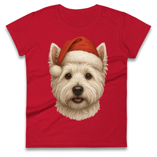 West Highland White Terrier Christmas Ladies T Shirt 