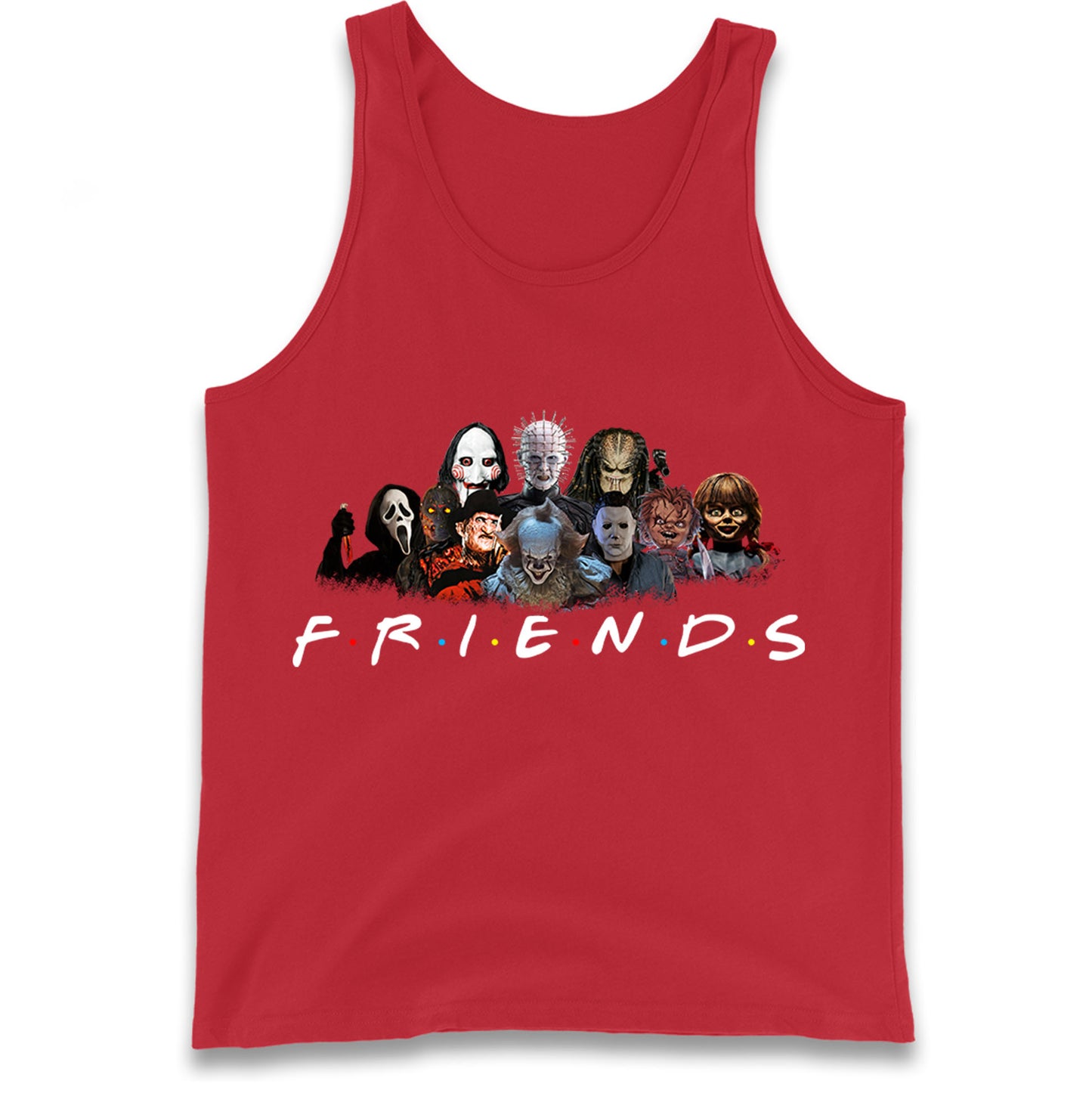 Horror Characters Friends Halloween Tank Top