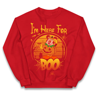 Mickey Mouse Im Here For Boo Halloween Jumper
